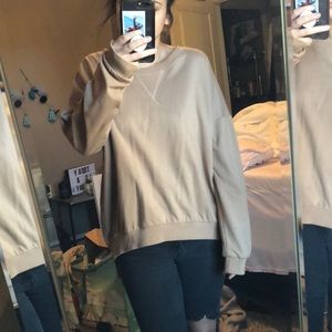 Tan Sweater with zippers on the sides